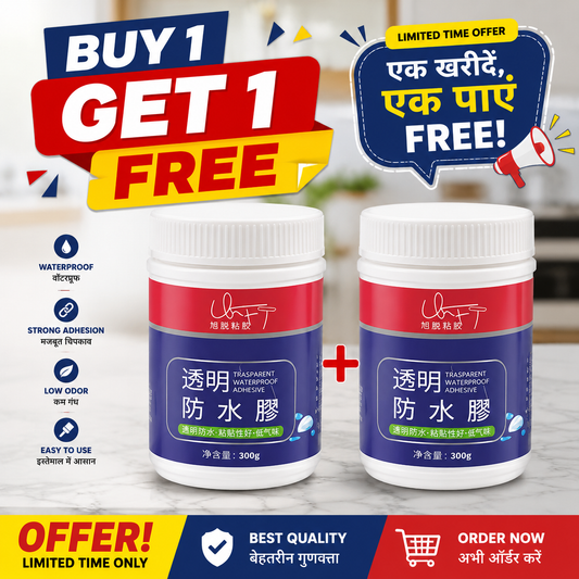 Transparent Waterproof Adhesive 300g | Waterproof Leak Repair Glue | Buy 1 Get 1 Free