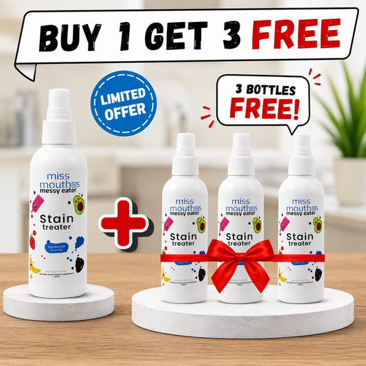 Buy 1 Get 3 FREE ka bold promotional banner
1 bottle alag dikhaya + 3 bottles red ribbon ke saath gift wrap mein
"Limited Offer" badge bhi hai
✅ Purpose: Customer ka pehla impression — offer clearly communicate karta hai